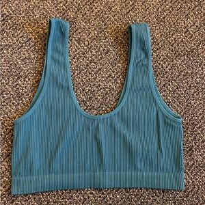 Colsie Teal Ribbed Top